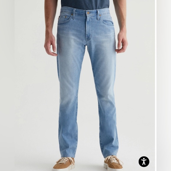 Adriano Goldschmied-Jeans of Tomorrow Sz34x33 Blue Everett Slim Straight Jeans - Picture 1 of 11
